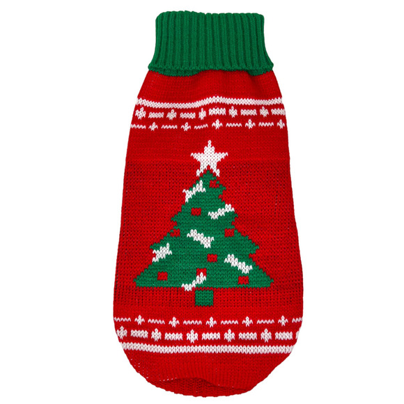 Pet Dog Sweater Knit Christmas Tree Design Size EXTRA LARGE New W/O Tags - Picture 1 of 4